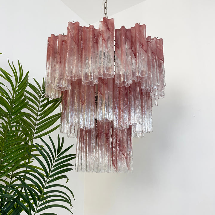 Venetian Murano Glass Tube Chandelier