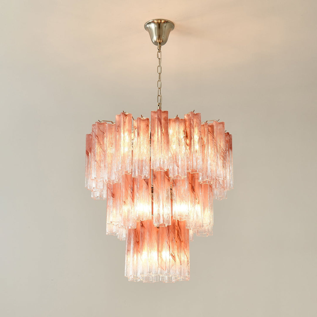 Venetian Murano Glass Tube Chandelier
