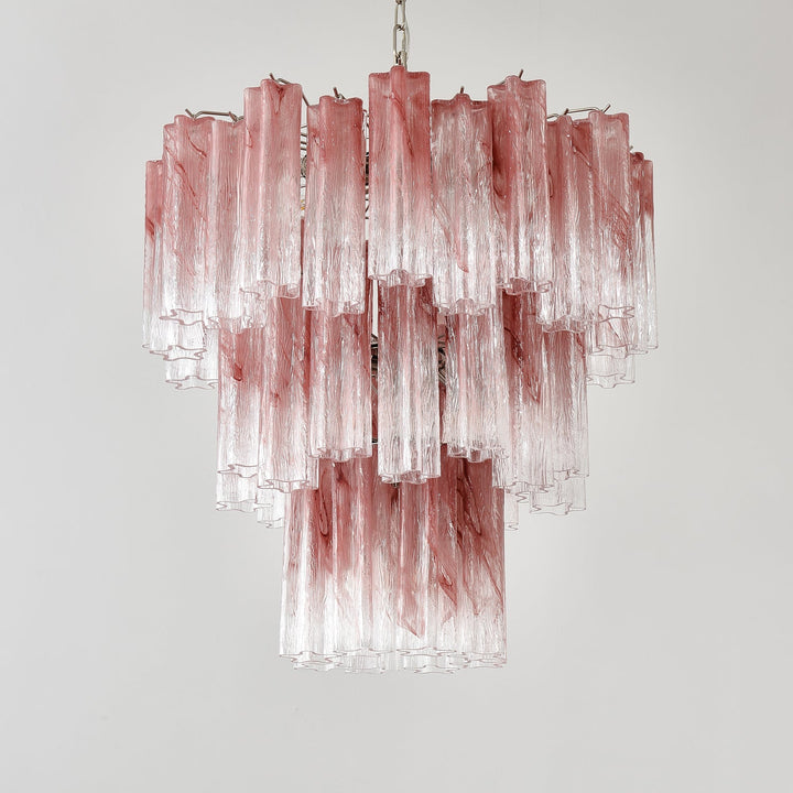 Venetian Murano Glass Tube Chandelier