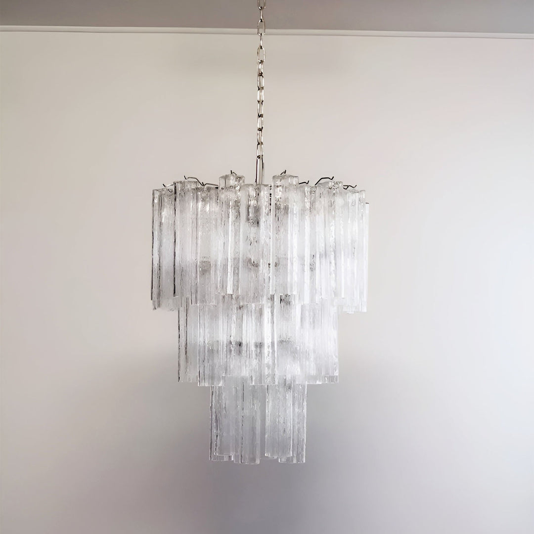 Venetian Murano Glass Tube Chandelier