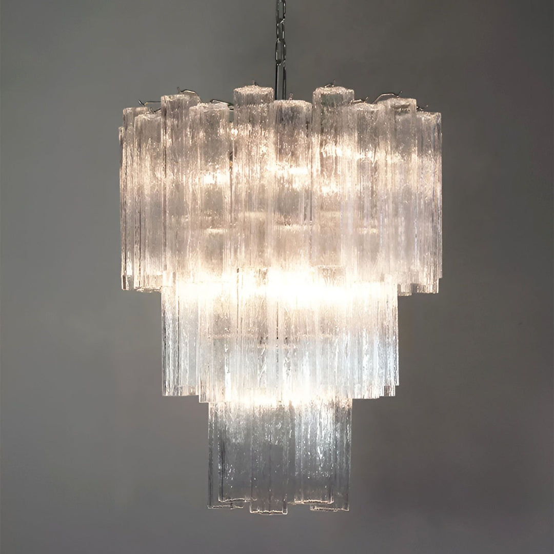 Venetian Murano Glass Tube Chandelier