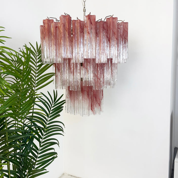 Venetian Murano Glass Tube Chandelier