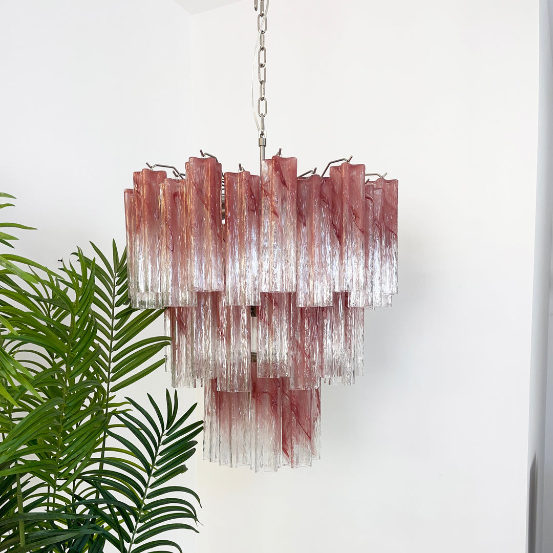 Venetian Murano Glass Tube Chandelier
