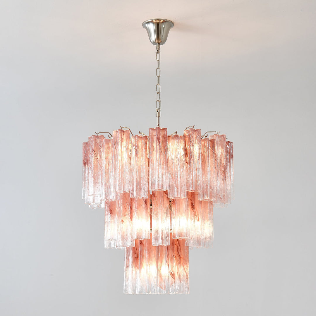 Venetian Murano Glass Tube Chandelier