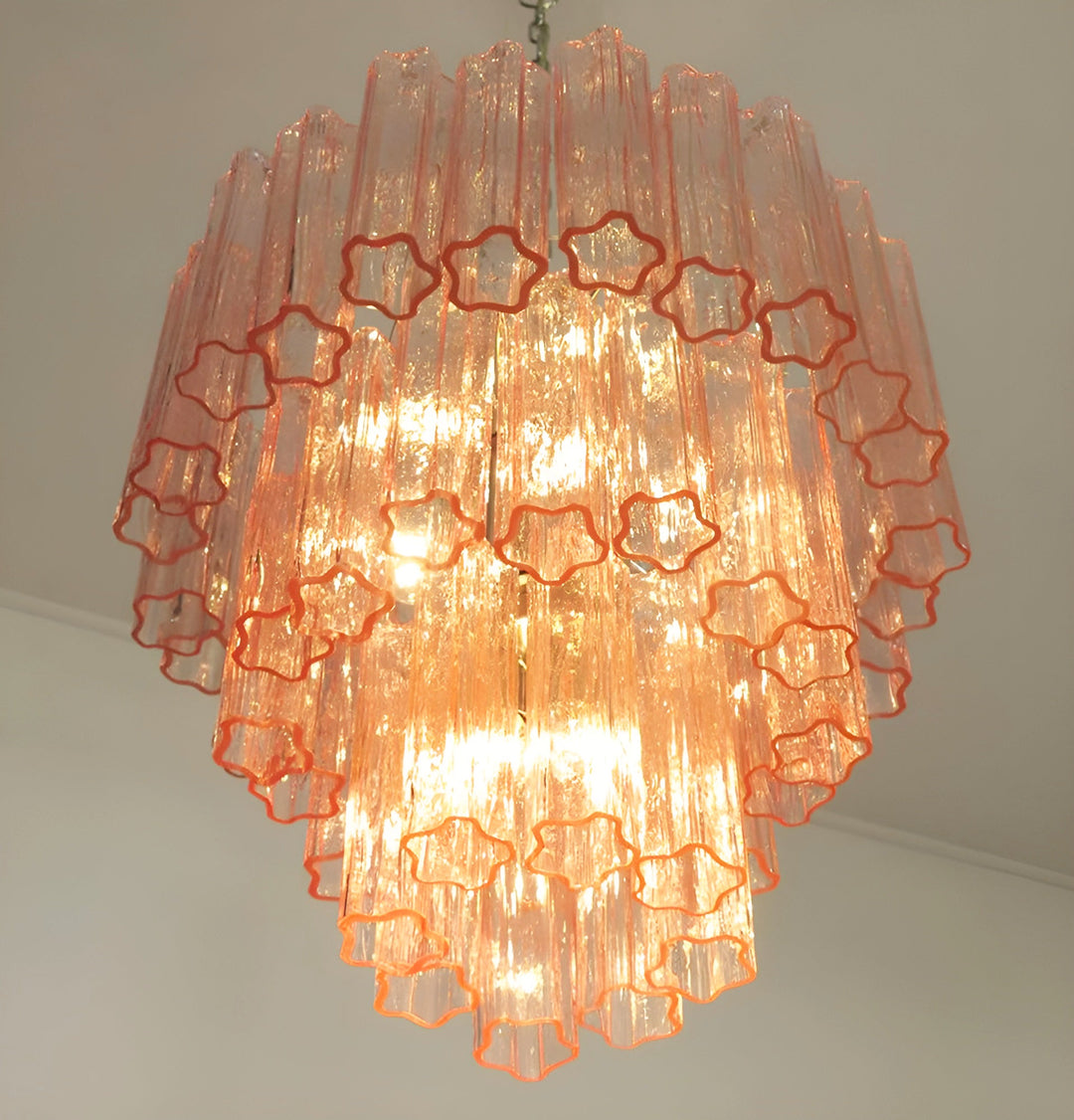 Venetian Murano Glass Tube Chandelier