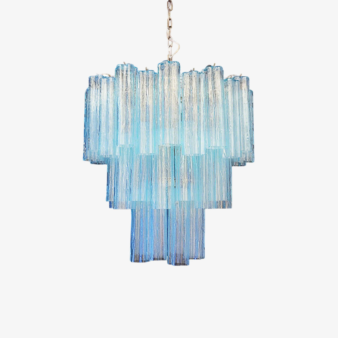 Venetian Murano Glass Tube Chandelier