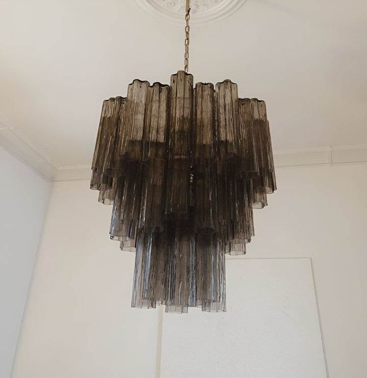 Venetian Murano Glass Tube Chandelier