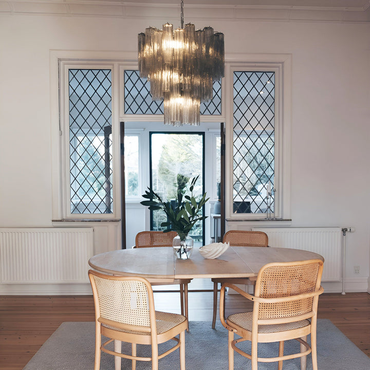 Venetian Murano Glass Tube Chandelier