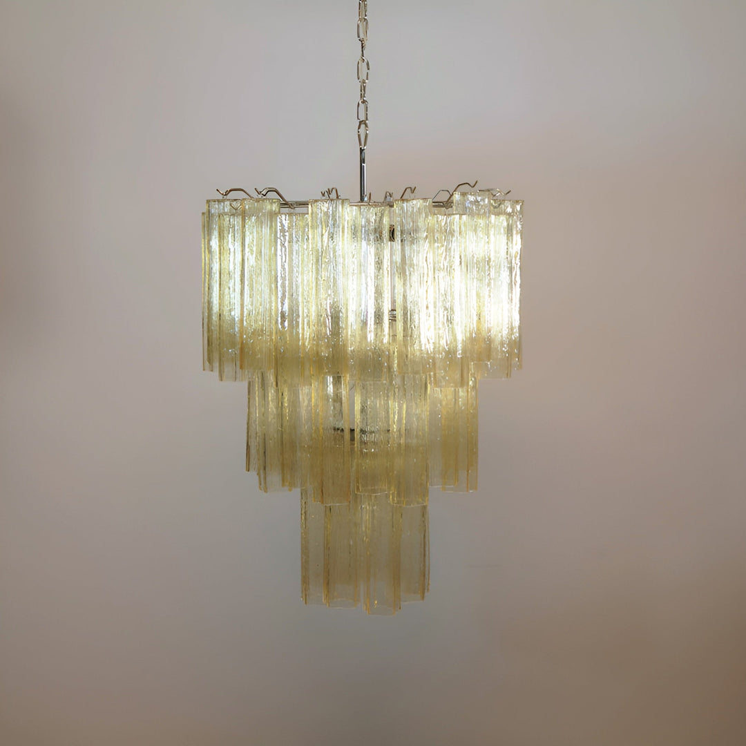 Venetian Murano Glass Tube Chandelier