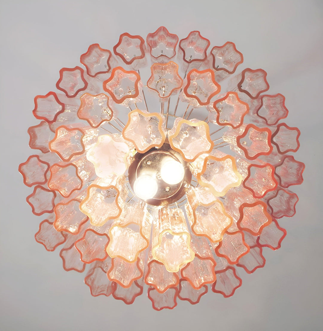 Venetian Murano Glass Tube Chandelier