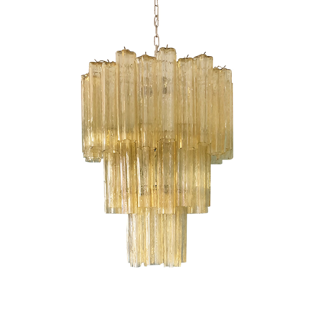 Venetian Murano Glass Tube Chandelier