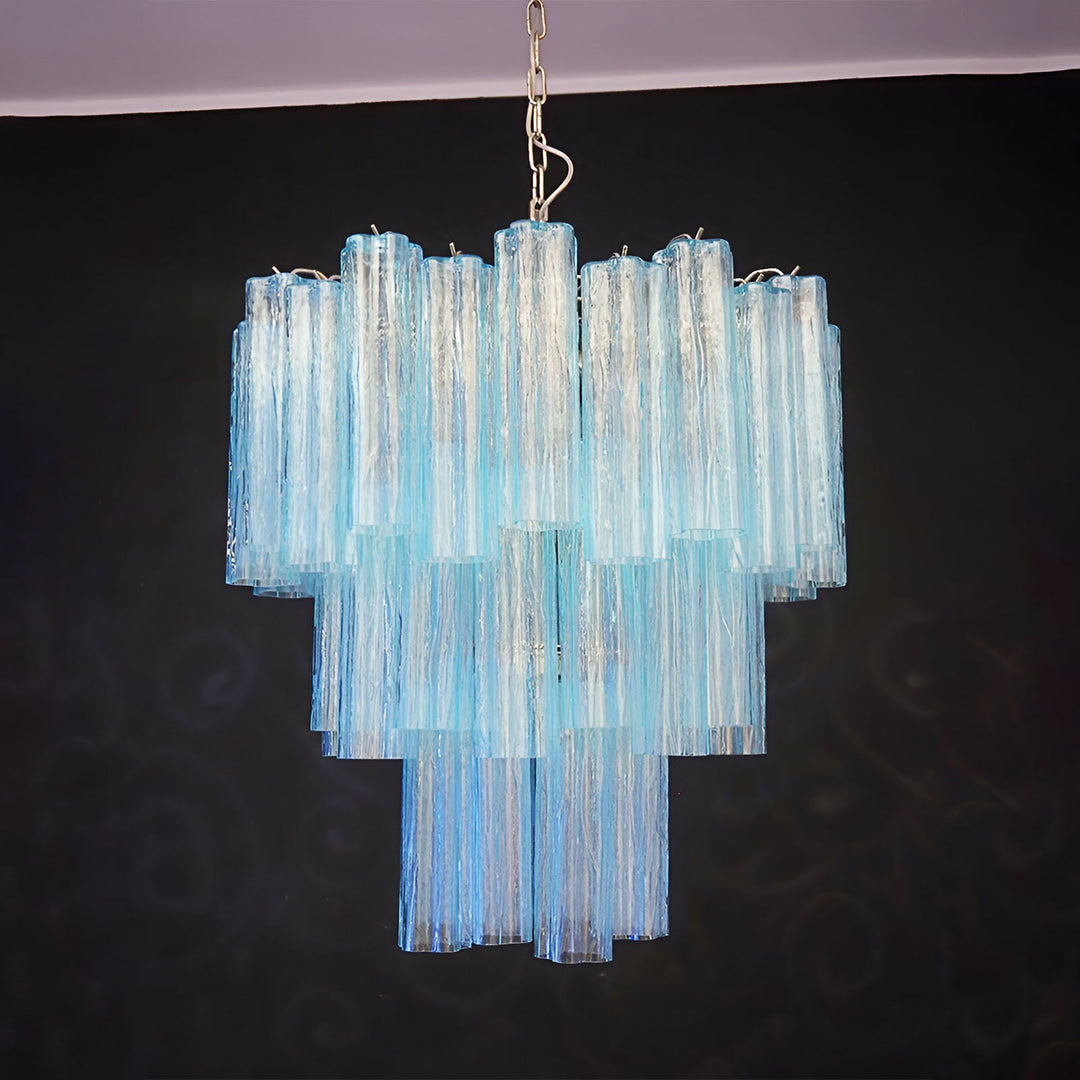 Venetian Murano Glass Tube Chandelier