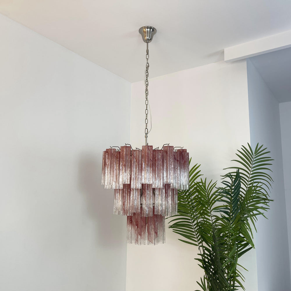 Venetian Murano Glass Tube Chandelier
