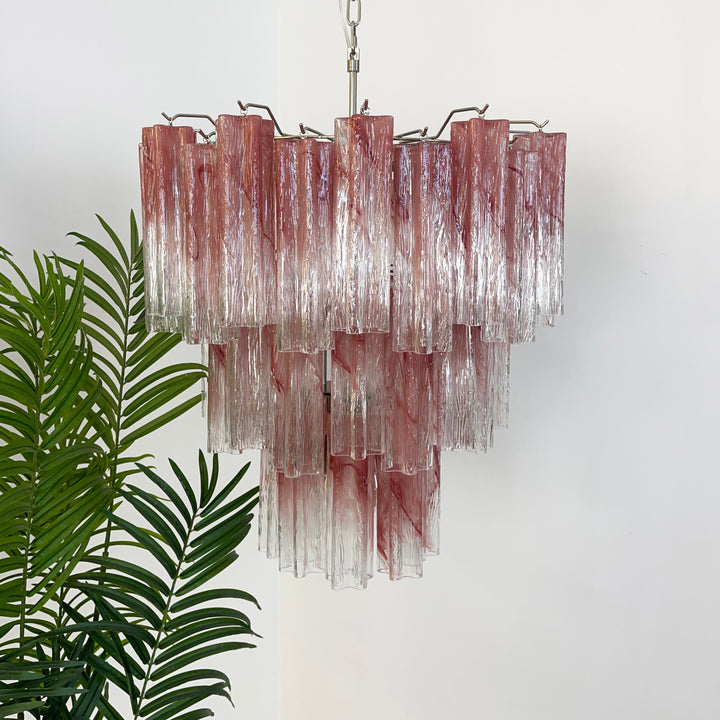 Venetian Murano Glass Tube Chandelier