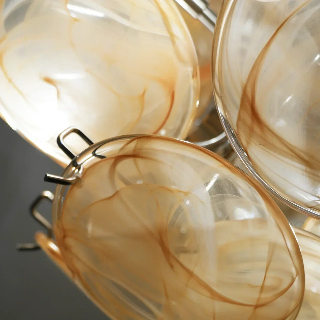 Gold Disc Glass Chandelier