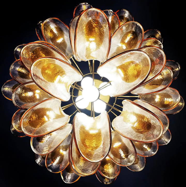 Vintage Murano Petal Chandelier