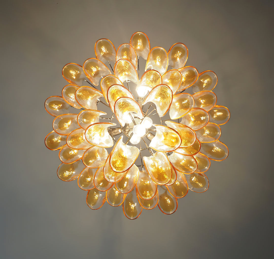 Vintage Murano Petal Chandelier