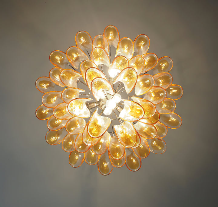 Vintage Murano Petal Chandelier