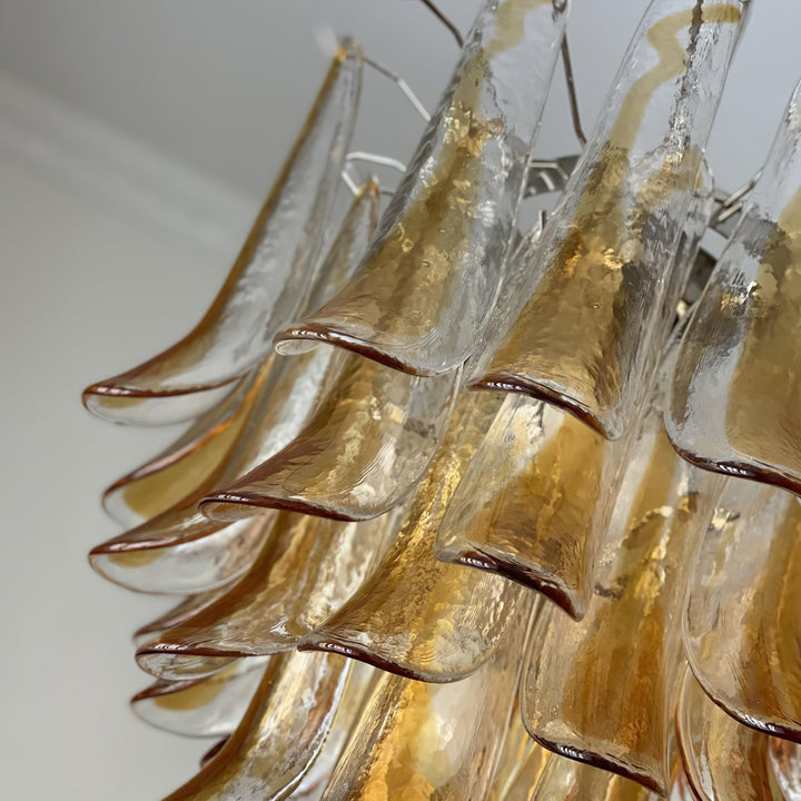 Vintage Murano Petal Chandelier