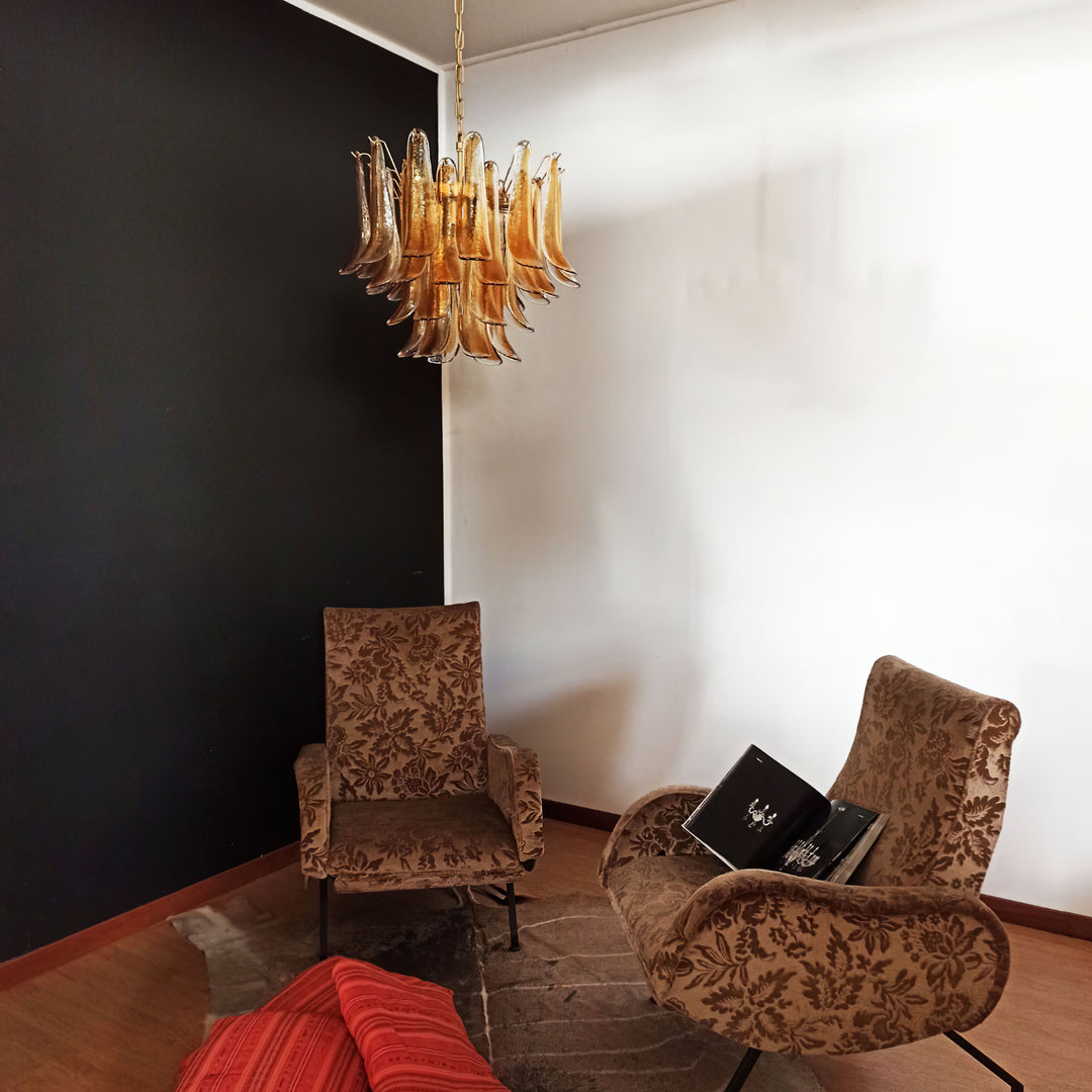 Vintage Murano Petal Chandelier