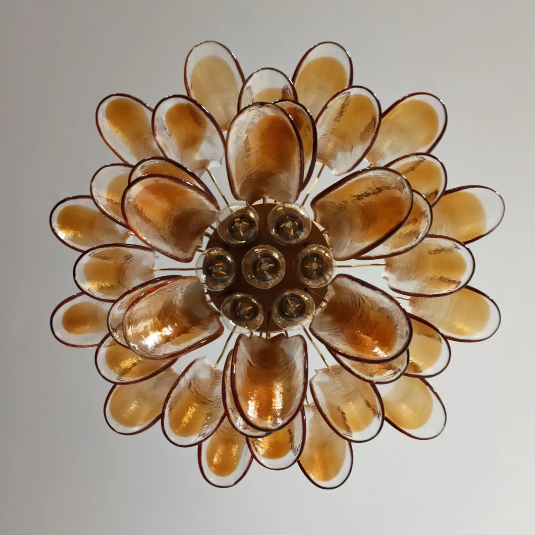 Vintage Murano Petal Chandelier