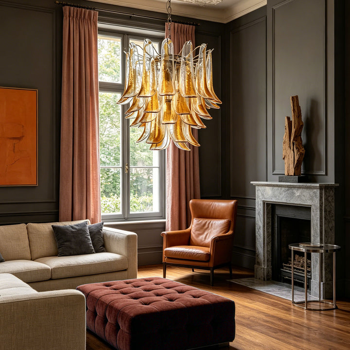 Vintage Murano Petal Chandelier
