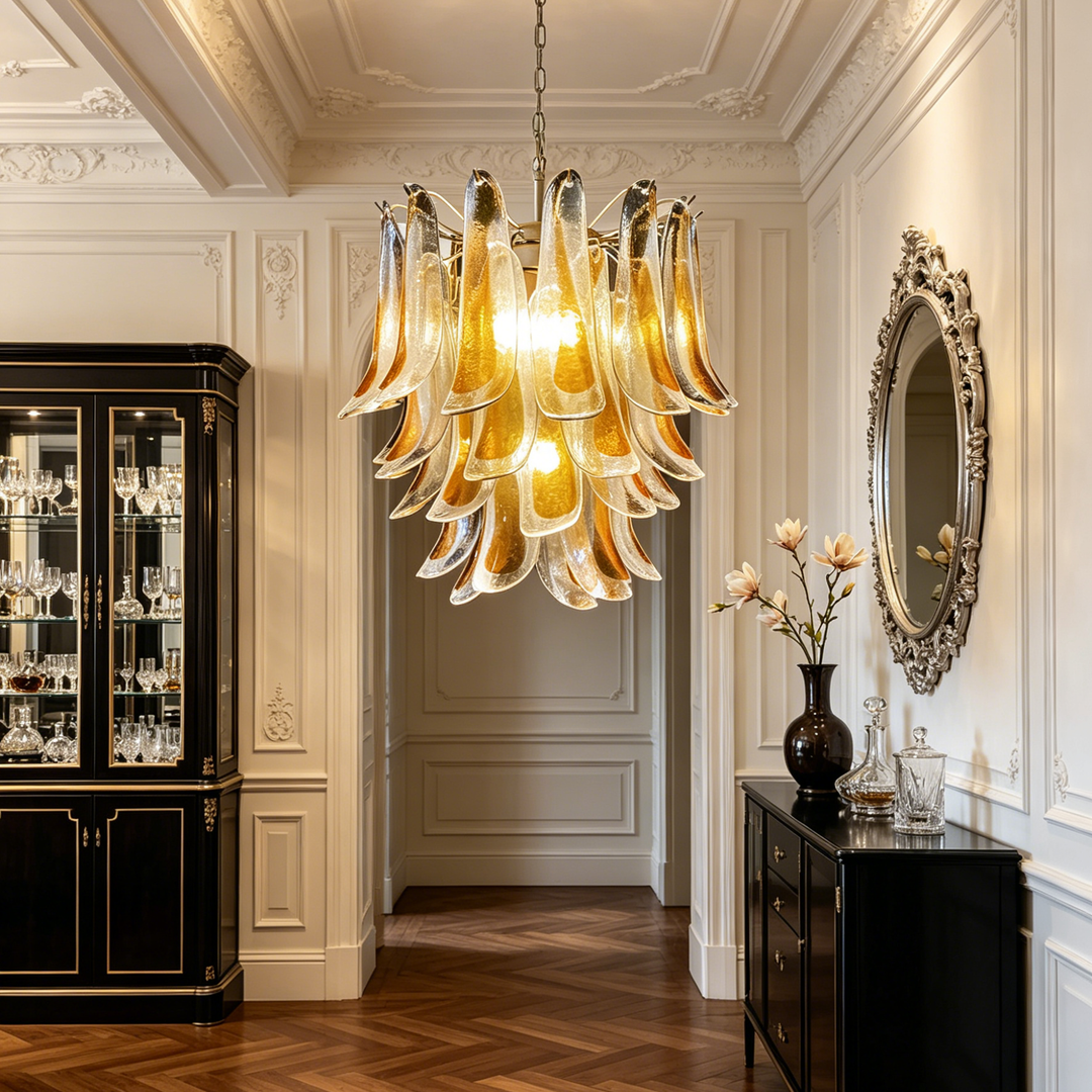Vintage Murano Petal Chandelier