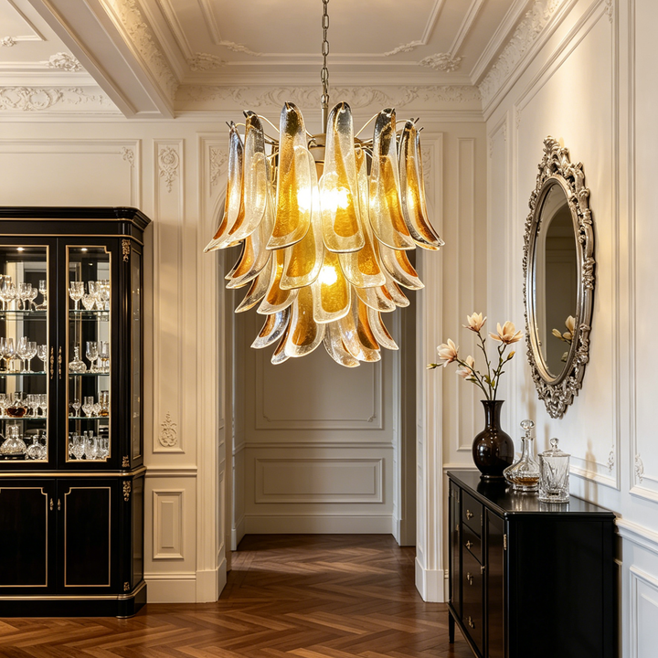 Vintage Murano Petal Chandelier