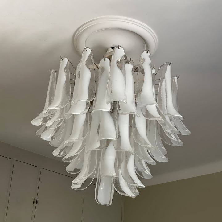 Vintage Murano Petal Glass Ceiling Light