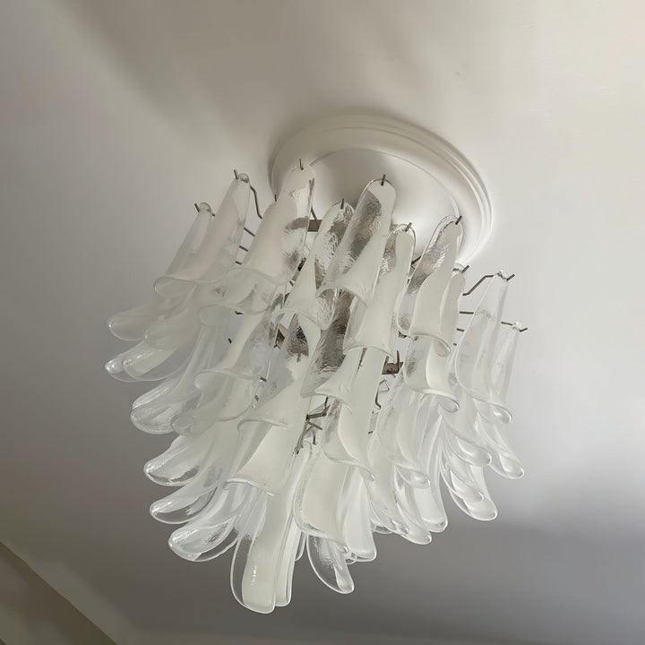Vintage Murano Petal Glass Ceiling Light