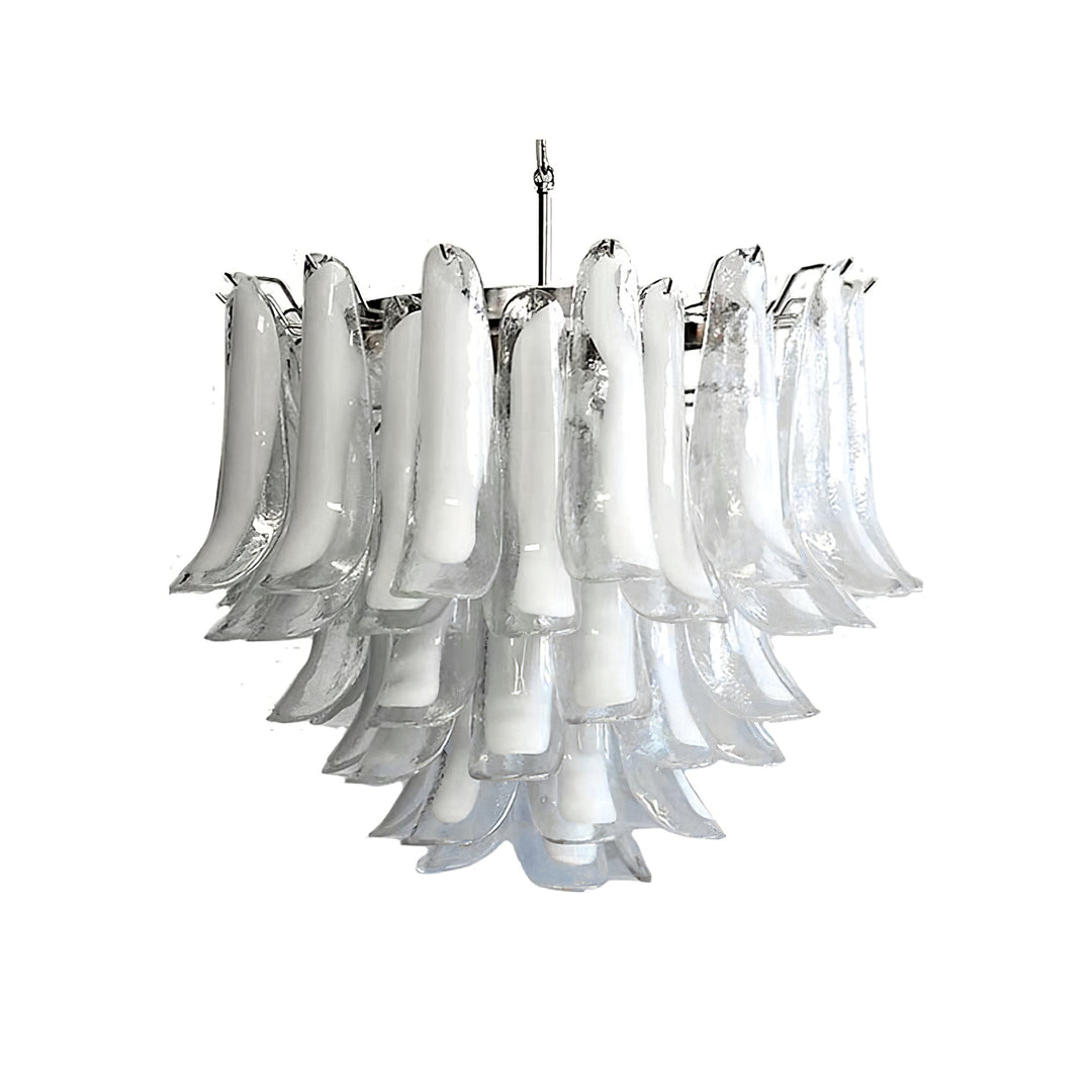 Vintage Murano Petal Glass Chandelier