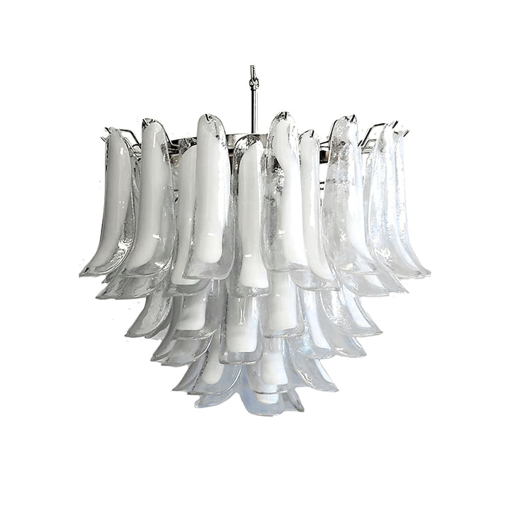 Vintage Murano Petal Glass Chandelier