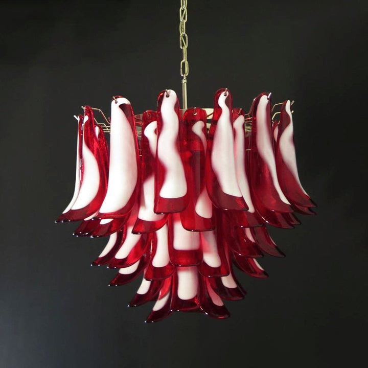 Vintage Murano Petal Glass Chandelier