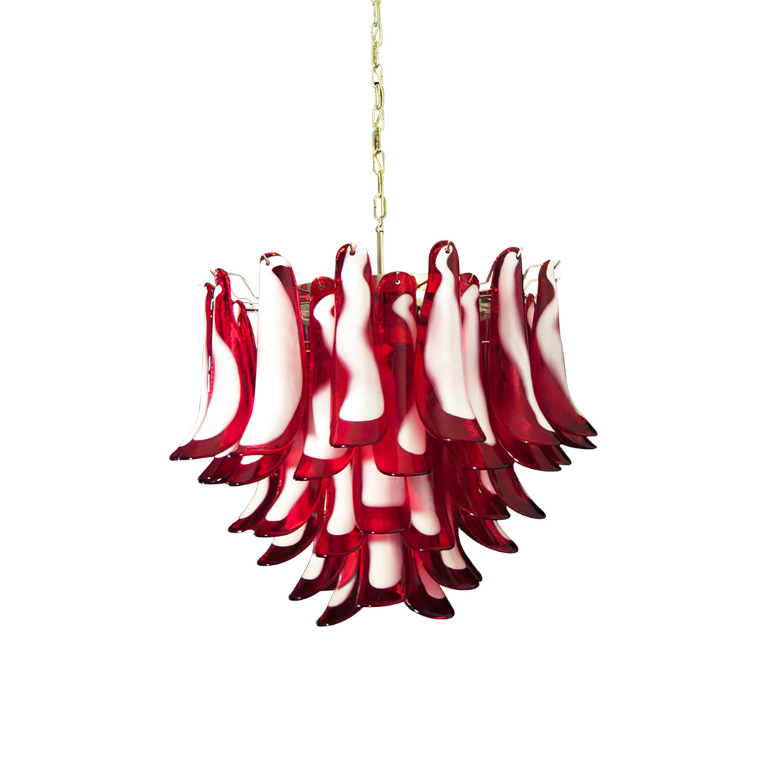 Vintage Murano Petal Glass Chandelier