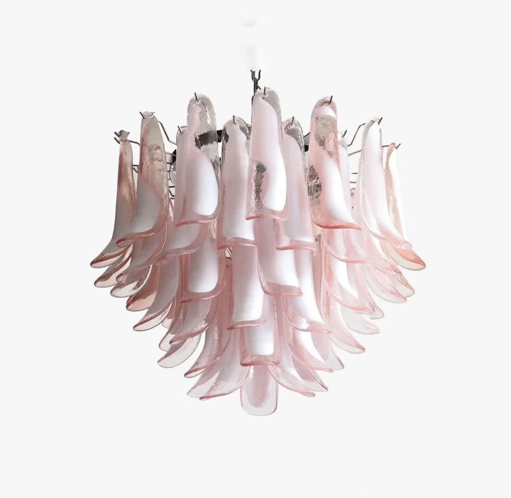 Vintage Murano Petal Glass Chandelier