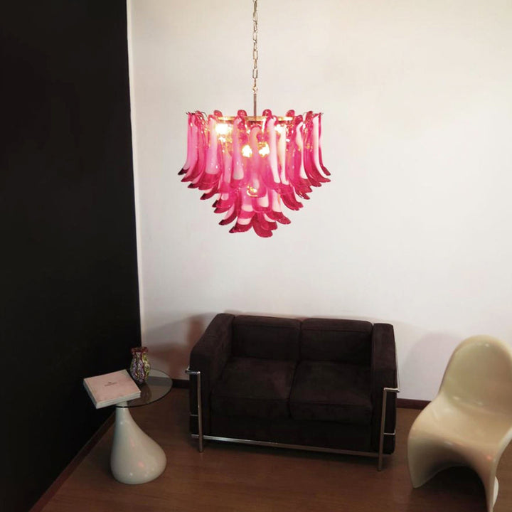 Vintage Murano Petal Glass Chandelier