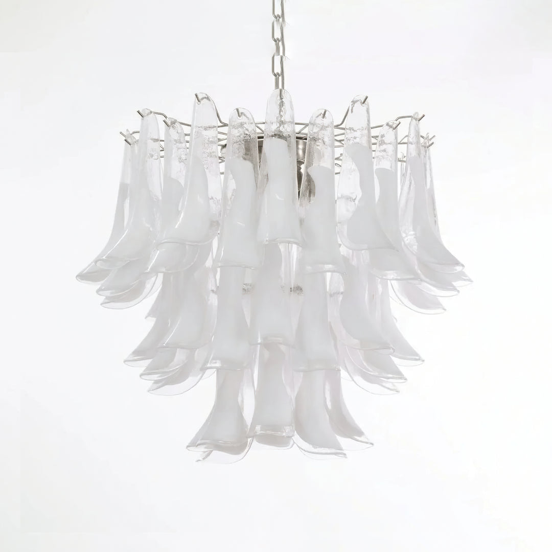 Vintage Murano Petal Glass Chandelier
