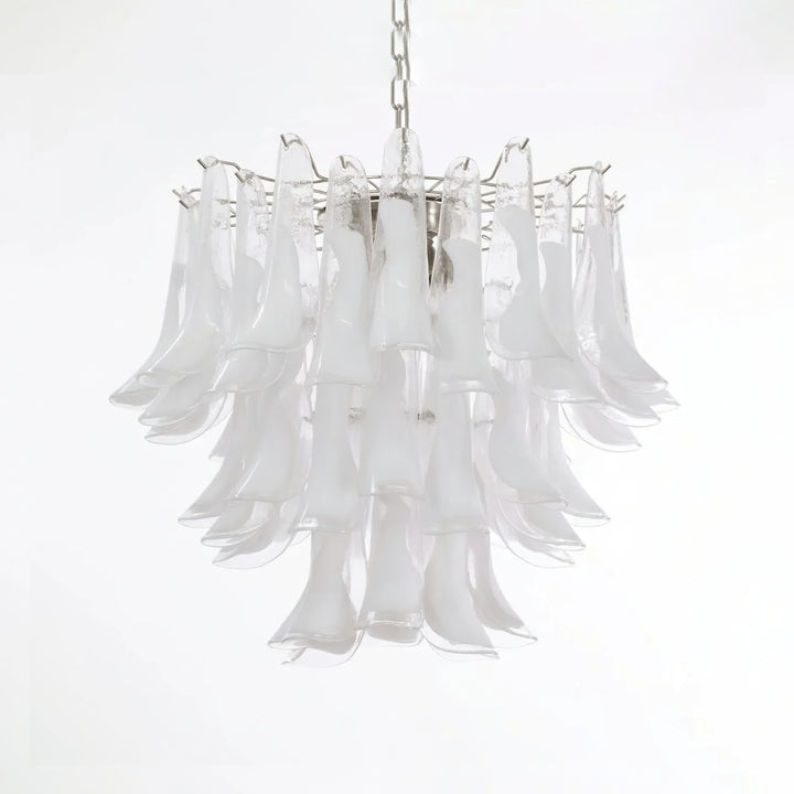 Vintage Murano Petal Glass Chandelier