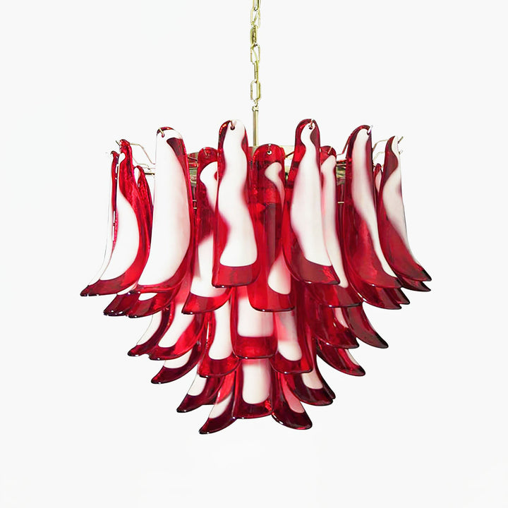 Vintage Murano Petal Glass Chandelier