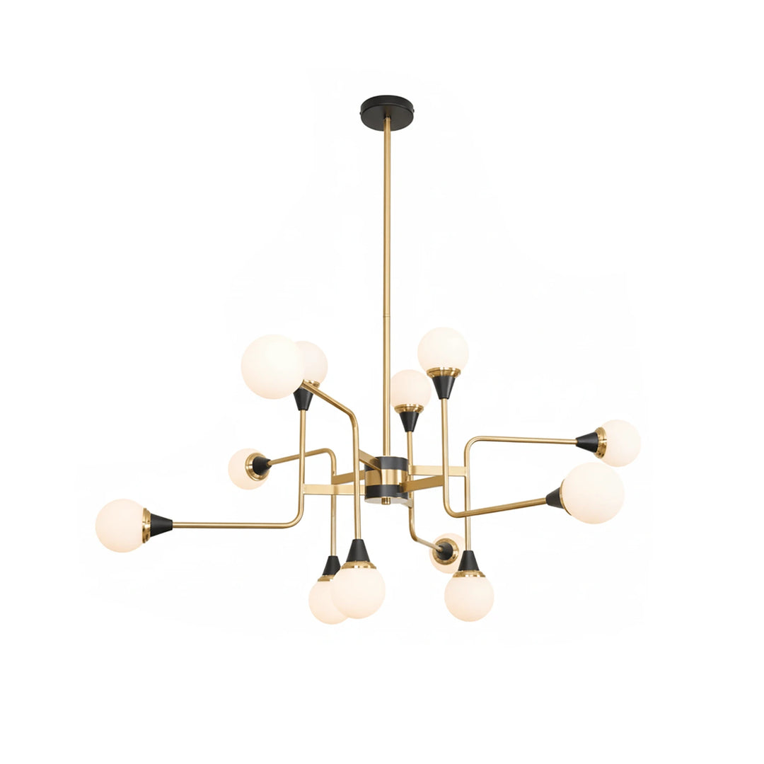 Brass_Sputter_Glass_Chandelier_in_Light_Textured_Wall_Room_Woorglamp