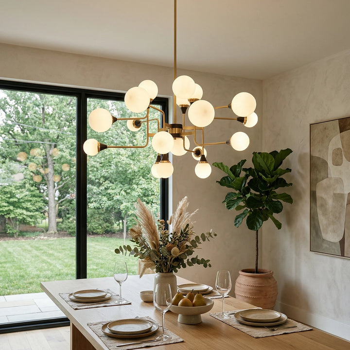 Brass_Sputter_Glass_Chandelier_in_Bright_Dining_Room_Woorglamp