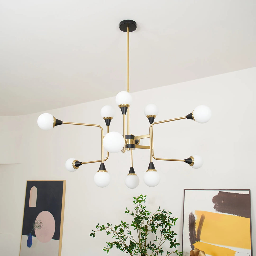 Brass_Sputter_Glass_Chandelier_in_Minimalist_White_Room_Woorglamp