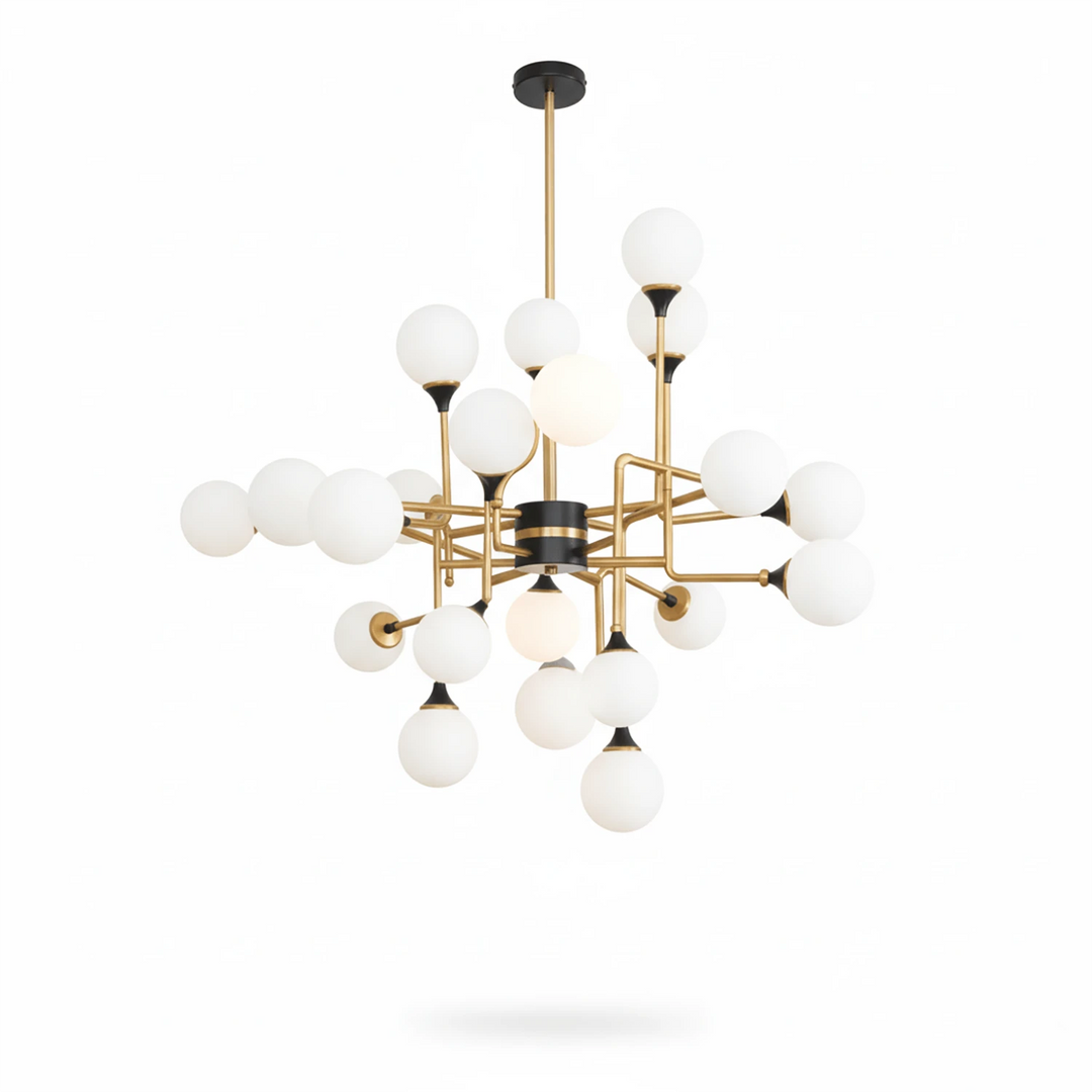 Brass_Sputter_Glass_Chandelier_Sketch_Outline_View_Woorglamp