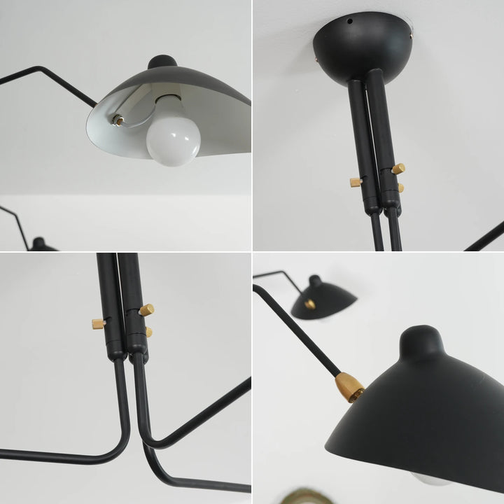 	Black_Duckbill_Ceiling_Light_Detail_Close-Up_Brass_Accents_Woorglamp