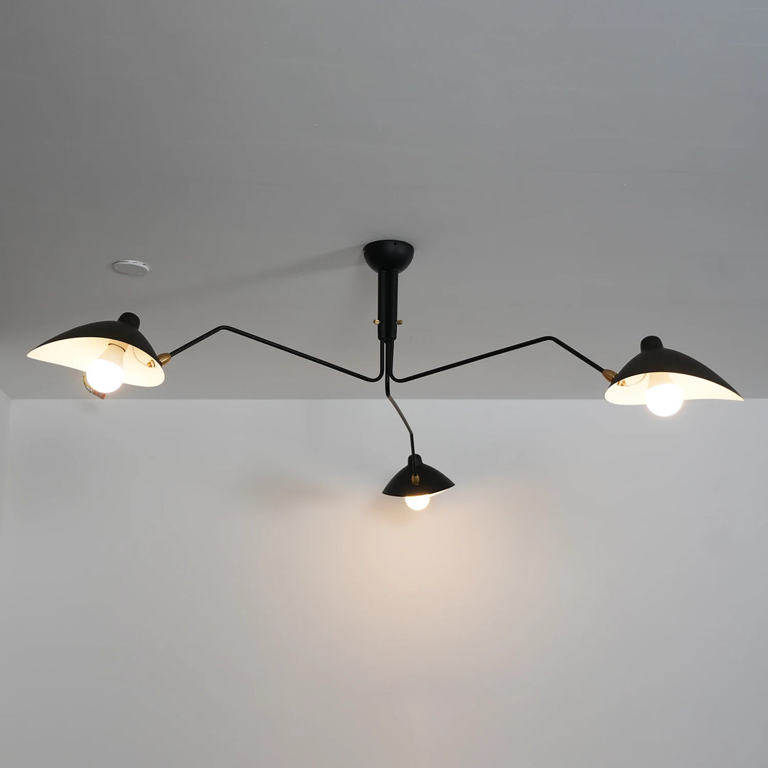 Black_3-Arm_Duckbill_Spider_Ceiling_Light_Lit_Up_Plain_Background_Woorglamp