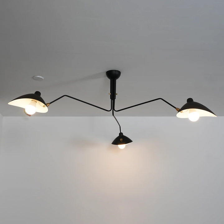 Black_3-Arm_Duckbill_Spider_Ceiling_Light_Lit_Up_Plain_Background_Woorglamp