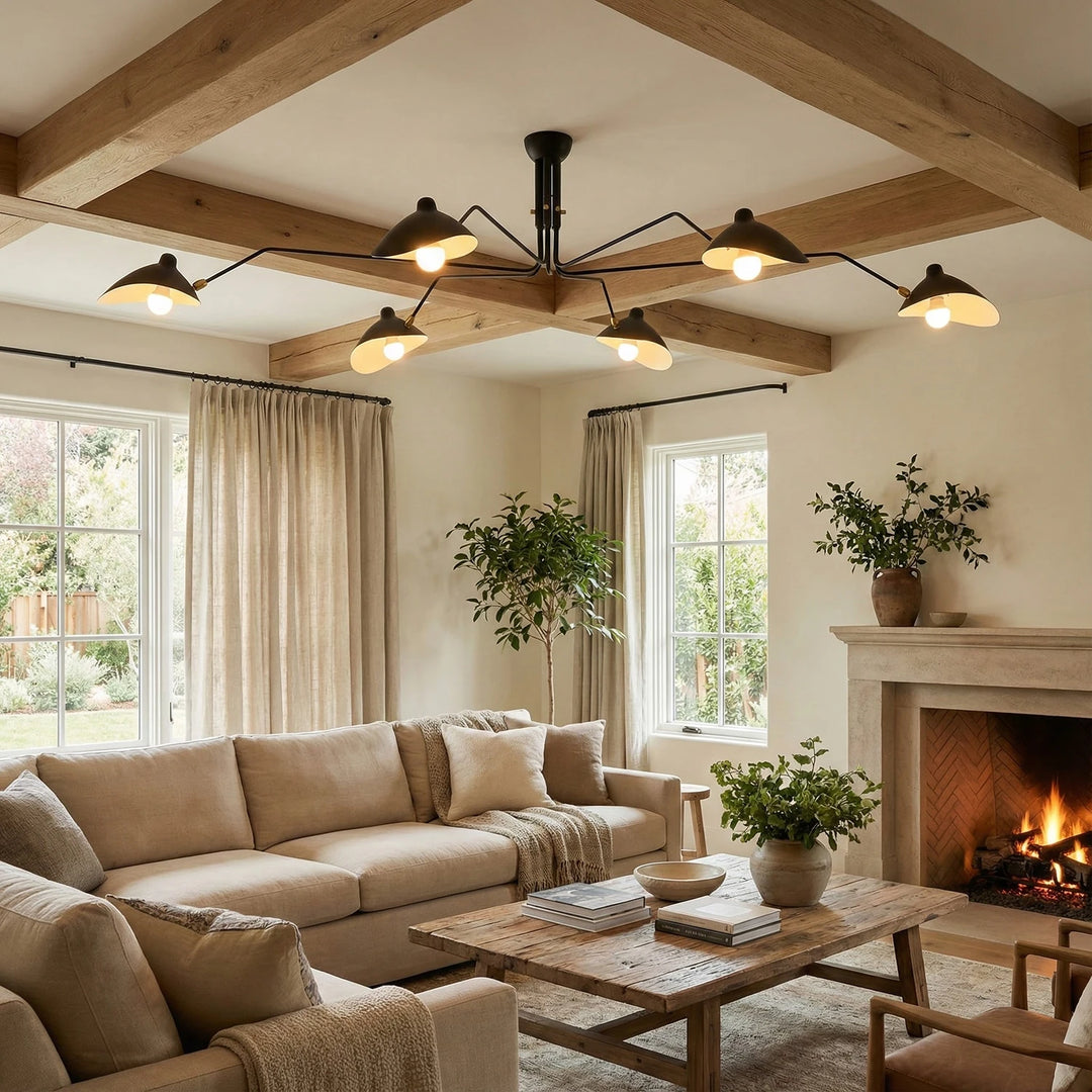 Black_6-Arm_Duckbill_Spider_Ceiling_Light_in_Cozy_Living_Room_Woorglamp