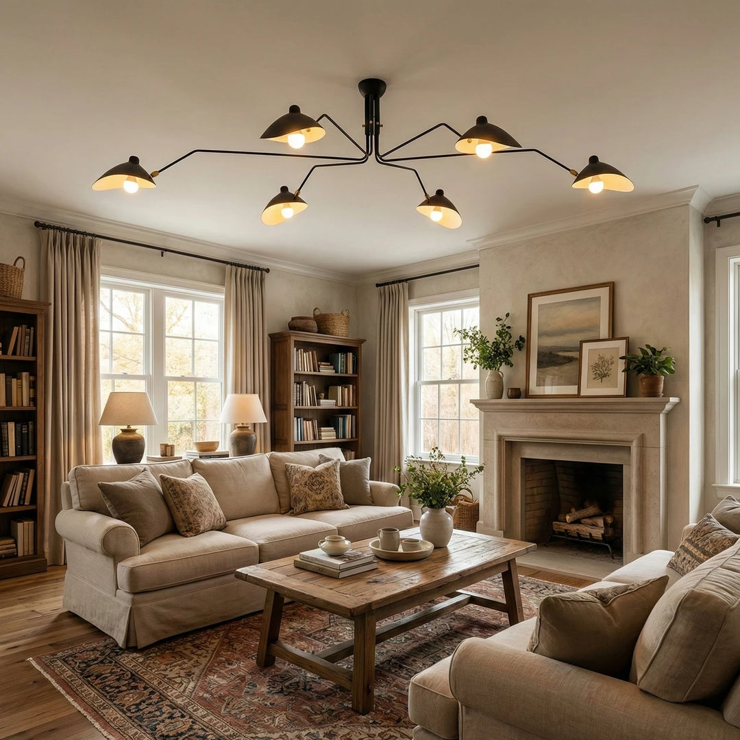 Black_6-Arm_Duckbill_Spider_Ceiling_Light_in_Cozy_Living_Room_Woorglamp
