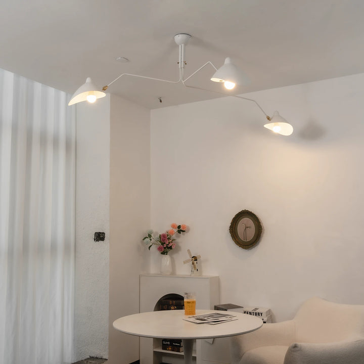 White_3-Arm_Duckbill_Spider_Ceiling_Light_in_Casual_Lounge_Woorglamp