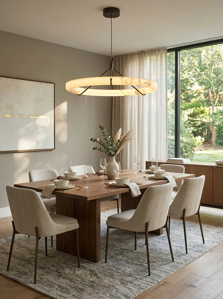 Alabaster Aura Circular Chandelier